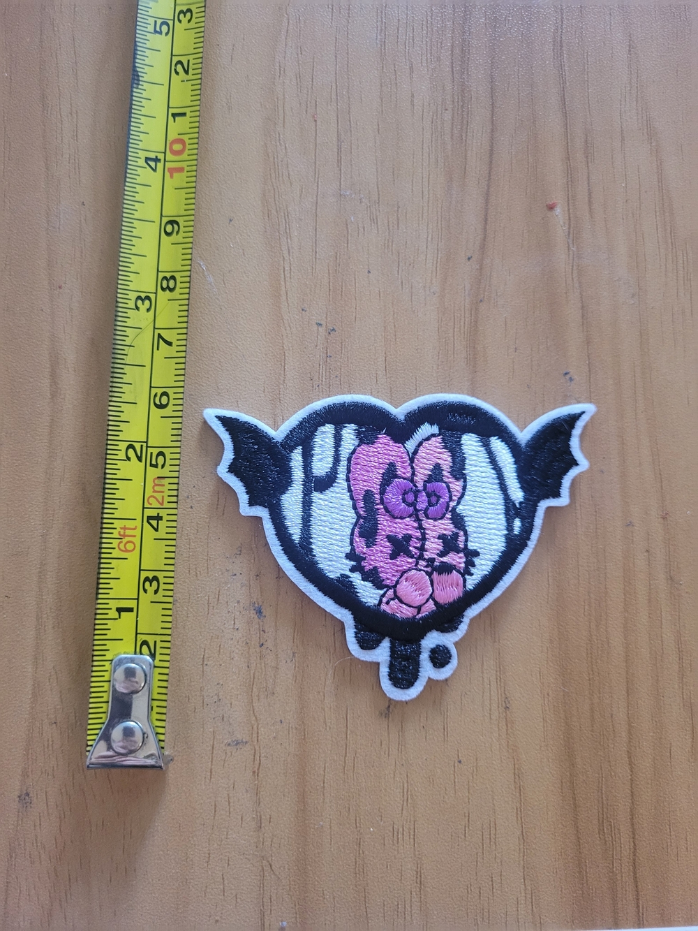 🎃BUY 2 GET 1 FREE🎃Pink Bat-Heart Cat Embroidered Patch -